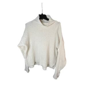 Ugg off-white/cream fluffy cowl neck sweater size large